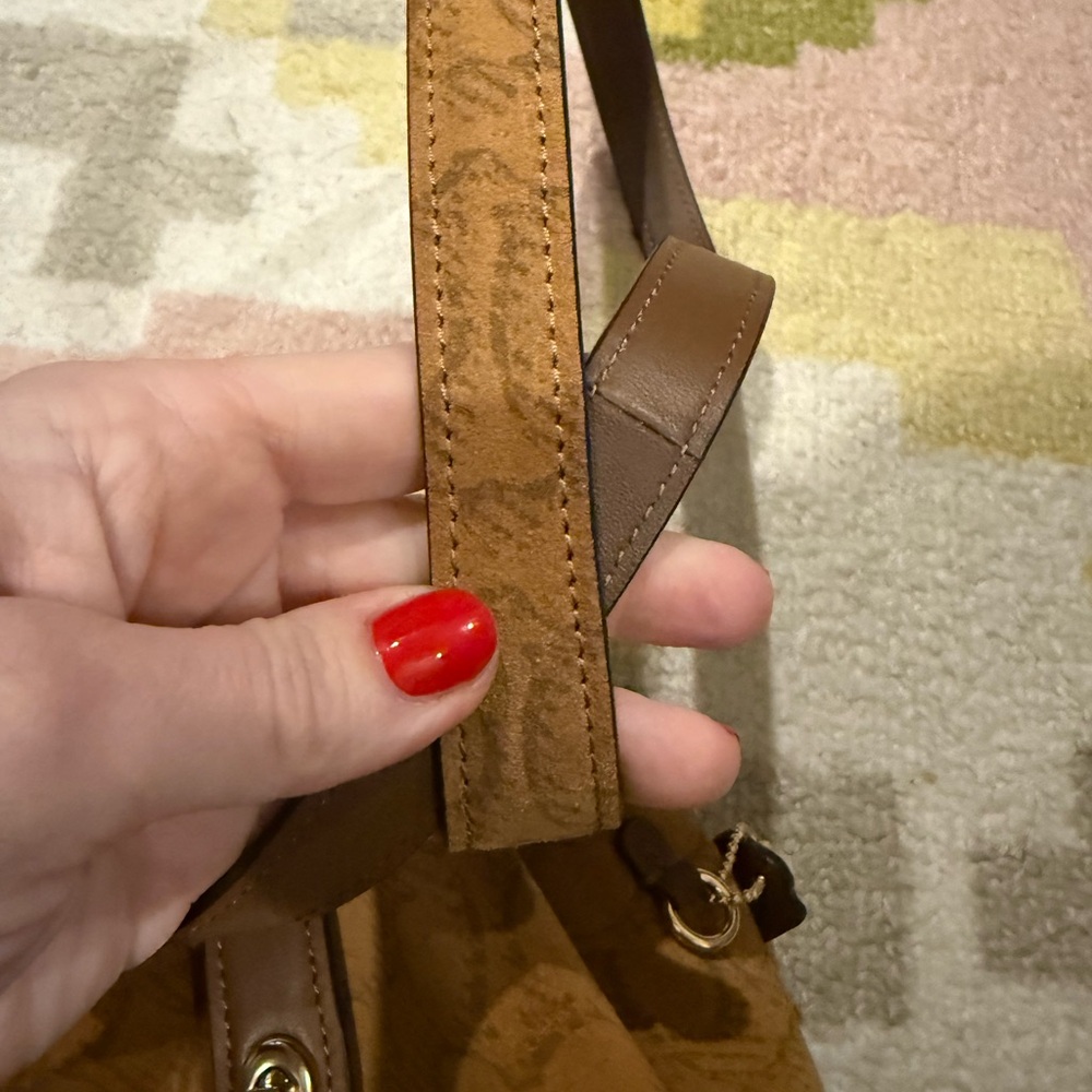 Coach Hadley Mini Suede Bag - Picture 6 of 15